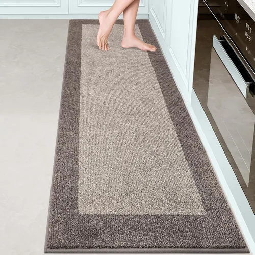 Miniatura 23 de Indoor Door Mat 20" x 32", Washable Kitchen Rug, Non Slip Entryway Rug for Floor, Absorbent Entrance Throw Rug for Laundry, Bathroom, Door