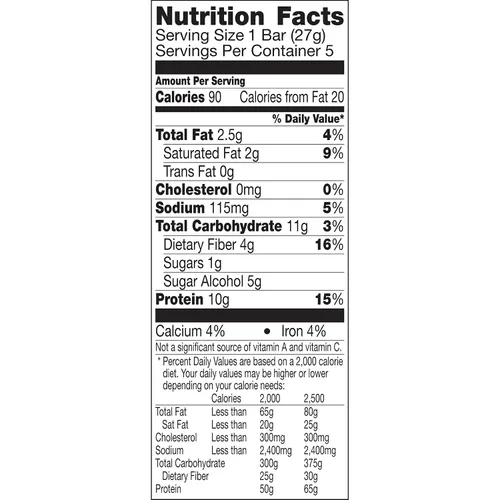 Miniatura 2 de Protein One Barra de proteína de chispas de chocolate de 90 calorías, 4.8 onzas (5 unidades)