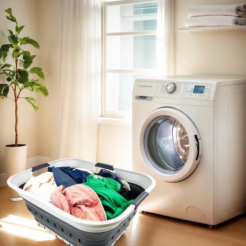 Miniatura 2 de SAMMART Cesta plegable de plástico para la ropa sucia de 42L (11 galones), contenedor de almacenamiento plegable y organizador, cesta que ahorra