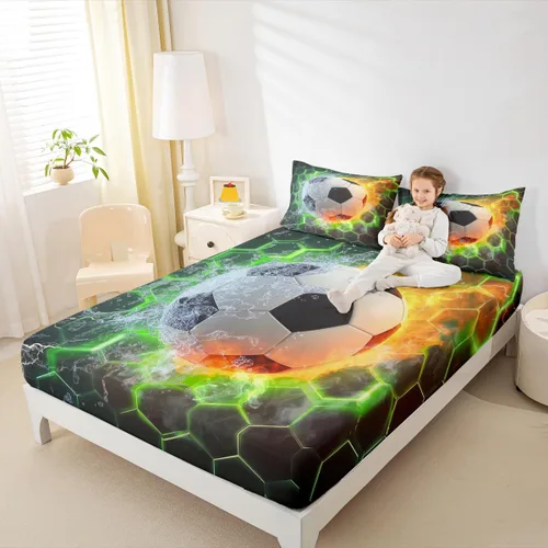 Miniatura 11 de Sábana bajera de galaxia tamaño individual, juego de ropa de cama con purpurina degradado para niños, niñas, niños y mujeres, decoración