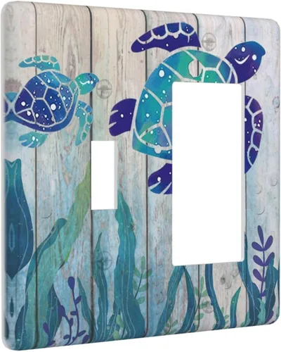 Miniatura 36 de Cubierta de placa de pared con palmera verde de planta tropical, cubierta de interruptor de luz de 1 cuadrilla, hojas de plátano, flores rosas