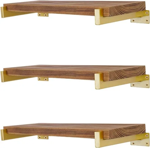 Miniatura 10 de EZYDECOR Soporte de Estante de 4 Pulgadas, Soportes de Estante Negros Montados en la Pared, Soportes de Estante Industriales de Metal con Borde