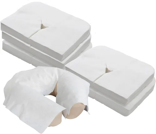 EarthLite Fundas desechables para cuna facial – De grado médico, ultra suaves, lujosas, antiadherentes, cubiertas faciales para masaje/cubiertas