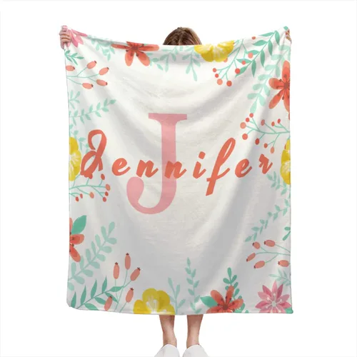Miniatura 15 de Mantas de bebé personalizadas con nombre, mantas de bebé personalizadas para niñas y niños, manta suave con nombre para niños, regalos Tropical