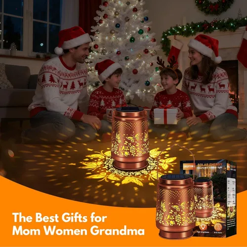 Miniatura 7 de Lámpara Solar de Linterna para Exterior Impermeable, Decoraciones de Jardín, Regalos de Navidad y Cumpleaños para Mujeres, Mamá, Abuela, Decoración