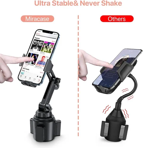 Miniatura 2 de Miracase Soporte Universal para Teléfono en Portavasos de Coche, [Versión Mejorada] Soporte Ajustable de Cuello Largo para Portavasos de Coche, Rosa