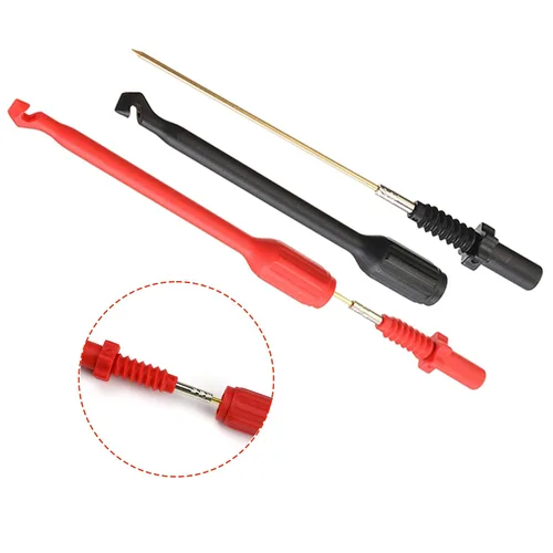 Miniatura 3 de ZIBOO ZB-T12 - Sonda de perforación de alambre automotriz Clip de perforación de alambre de perforación de alambre trasero Pines de sonda rojo negro