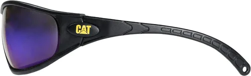 Miniatura 3 de Caterpillar Tread Gafas de seguridad, negro y amarillo, espejo azul, unisex