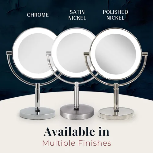 Miniatura 8 de Zadro Laguna Espejo de maquillaje de 11 pulgadas con luces y aumento LED iluminado espejo de maquillaje con aumento 5X/1X