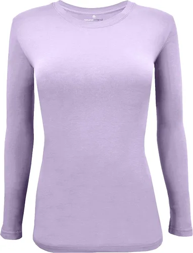 Miniatura 126 de Natural Uniforms Camiseta Under Scrub para mujer, cuello redondo, manga larga, paquete de 3, paquete múltiple de 3