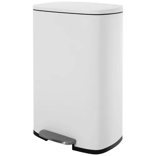 Miniatura 14 de PayLessHere Cubo de basura de acero inoxidable a prueba de huellas dactilares con cubo interior extraíble y tapas con bisagras, cubo de basura