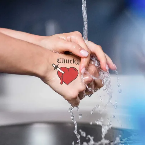 Miniatura 3 de Love Tatuajes Temporales Tatuajes de Corazón Pegatina Para Las Mujeres Halloween Fiesta Disfraz Cosplay B