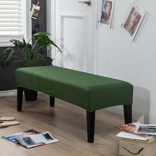 Miniatura 18 de Fundas de banco rectangulares, funda extraíble para silla de comedor, ajuste suave, universal, elásticas, antipolvo, lavable, protector de asiento