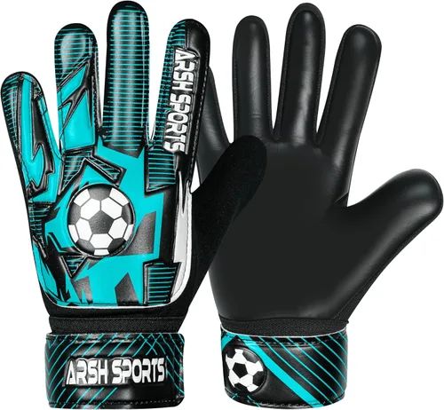 Miniatura 14 de Guantes de portero de fútbol para niños, guantes de portero para jóvenes niños y niñas con palma de látex de 4MM, antideslizantes, protección doble