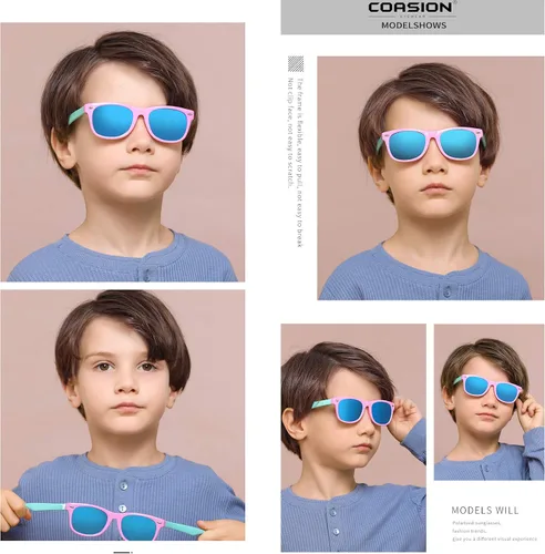 Miniatura 68 de Lentes de sol polarizados de goma elastómero termoplástico (TPEE) flexible, para niñas y niños de 3 a 9 años