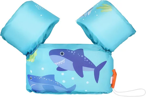 Miniatura 42 de MoKo Chaleco de natación para niños pequeños, flotadores de brazo de natación de 22 a 66 libras, niños y niñas, con dibujos animados, alas de agua