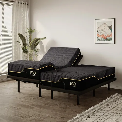Miniatura 11 de MLILY EGOHOME - Base de cama ajustable individual XL con patas ajustables, base de cama eléctrica plegable de metal con control remoto inalámbrico