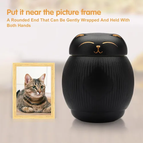 Miniatura 4 de Urna de cerámica para gatos para cenizas, caja conmemorativa para mascotas con tapa segura, urnas funerarias, recuerdo de cremación para gatos