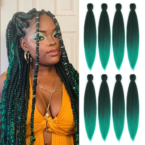 Miniatura 29 de Cabello trenzado preestirado - 12 pulgadas, 8 paquetes, cabello trenzado natural negro corto para trenzas torcidas o trenzas en caja, extensiones