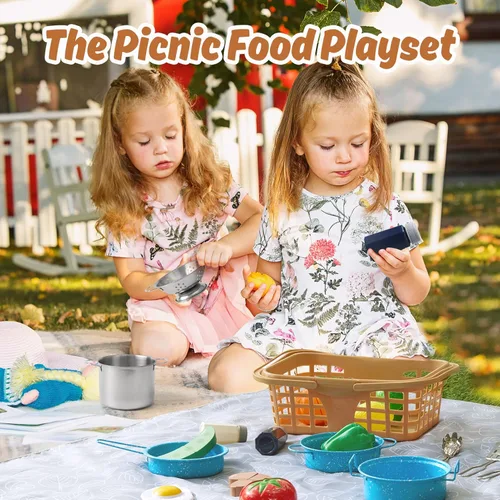 Miniatura 7 de Juego de accesorios de cocina para niños, juguete de cocina para niños pequeños, juego de cocina para niños, ollas y sartenes de acero inoxidable