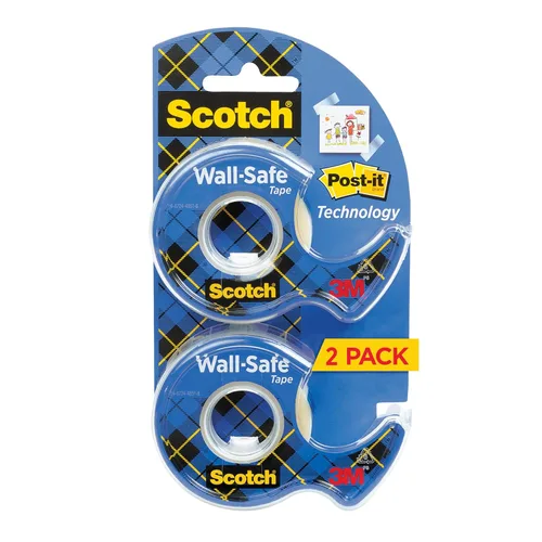 Miniatura 12 de Scotch Cinta segura para pared, 1 rollo dispensador, cinta extraíble segura para pared, para colgar fotos, arte, decoración, 3/4 pulgadas x 650