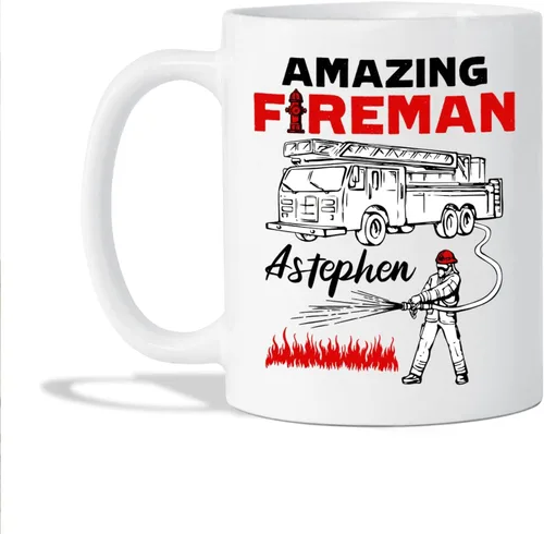 Increíble taza de bombero | Taza de café personalizada de bombero | Taza de bombero personalizada idea de regalo para bombero | Taza de bombero con