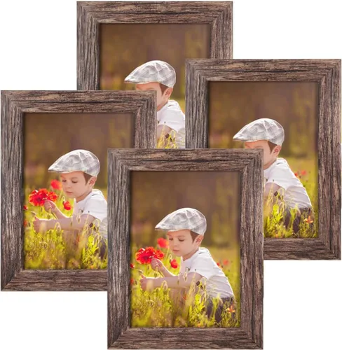 Miniatura 8 de Q.Hou Marco de Fotos de 8x10 Marcos de Fotos Negros Paquete de 4 con Vidrio de Alta Definición para Mesa o Decoración de Pared (QH-PF8X10-BK)