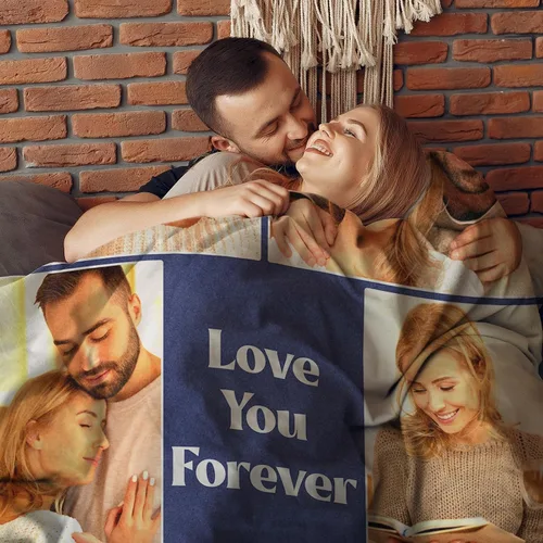Miniatura 8 de Manta personalizada con texto de fotos, mantas personalizadas con imágenes, aniversario, cumpleaños, día de San Valentín, regalos de fotos