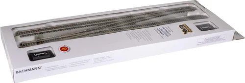 Miniatura 2 de Bachmann Trenes - PISTA E-Z A PRESENTACIÓN #6 REMOTO CRUZADO TORNOUT - IZQUIERDA (1/caja) - Riel Níquel plateado con plataforma gris - Escala HO