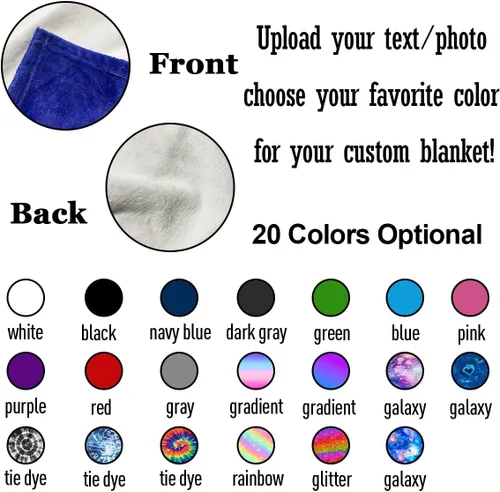 Miniatura 2 de InterestPrint Manta personalizada con nombre, 6 fotos, manta personalizada para aniversario, boda, para marido, esposa, amantes, 6 tamaños
