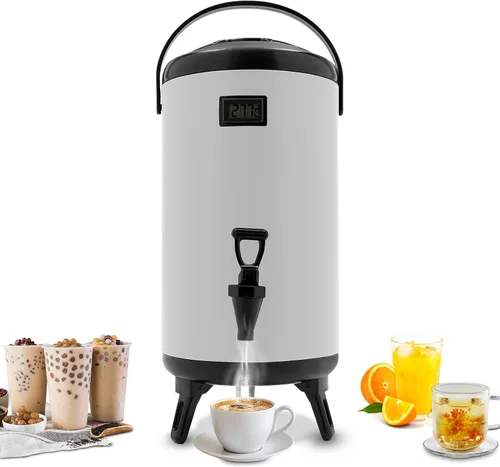 Dispensador de bebidas aislado, dispensador térmico de bebidas frías y calientes de 12 litros/3.17 galones, dispensador de bebidas calientes aislado