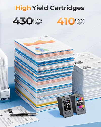 Miniatura 3 de PG-275XL CL-276XL Paquete de cartuchos de tinta de repuesto para Canon 275 y 276 cartuchos de tinta para Canon Ink 275 276 para impresoras Canon