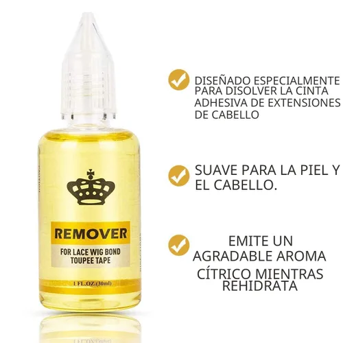 Miniatura 4 de Removidor de Acción Rápida para Extensiones de Cabello con Cinta, Pegamento para Peluca y Cinta de Extensión de Doble Cara (Una Botella)