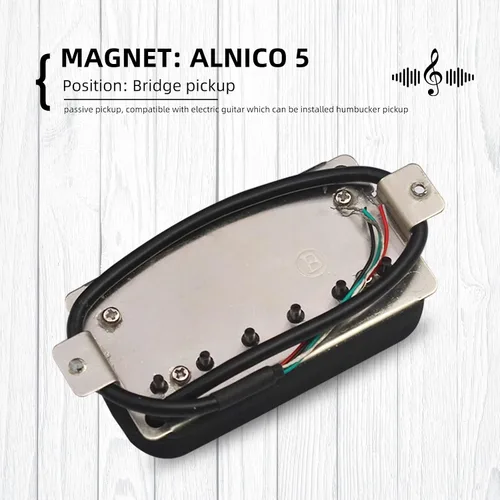 Miniatura 5 de MAXCHEER Alnico - Guitarra eléctrica de 5 puentes, hoja humbucker/tornillo hexagonal, ajuste de doble bobina, pastilla de guitarra con 4 cables
