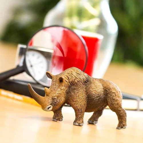 Miniatura 5 de Safari Ltd. Figura de rinoceronte lanudo – Figura detallada de plástico de 6.75 pulgadas – Divertido juguete educativo prehistórico para niños