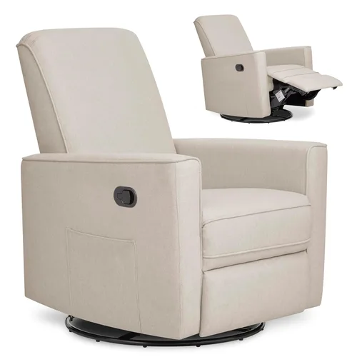 Miniatura 9 de Evolur Raleigh - Mecedora básica y sillón reclinable, color gris claro