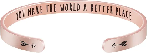 JoycuFF Pulseras para mujer, regalo de Navidad, cumpleaños, Acción de Gracias, para madre, momia, acero inoxidable, regalo significativo para mamá