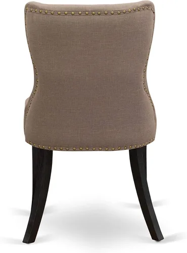 Miniatura 10 de East West Furniture DMSI3-ABK-48 - Juego de mesa de comedor de 3 piezas para espacios pequeños que contiene una mesa de comedor redonda con gotas