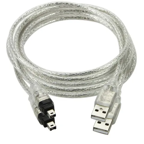 Miniatura 6 de chenyang Adaptador de cable iLink macho USB 2.0 macho a Firewire IEEE 1394 de 4 pines macho solo compatible con Sony DCR-TRV75E 4.92FT/1.5M