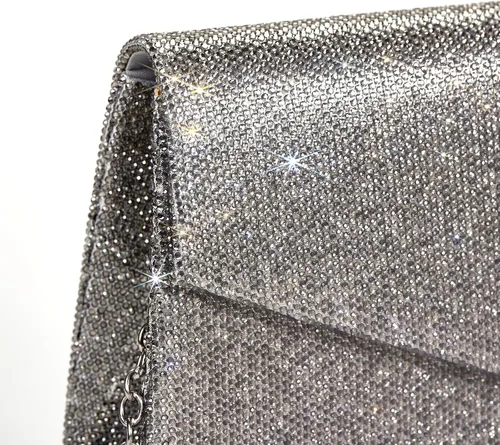 Miniatura 8 de GEGELE Bolsas de noche brillantes para mujer, bolso de mano con diamantes de imitación para fiesta, graduación, boda