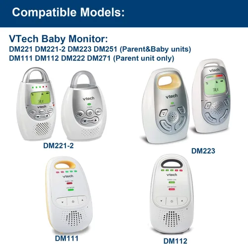 Miniatura 5 de Cable de alimentación para cargador de monitor de bebé VTech: adaptador de 6 V USA UL para DM221 DM221-2 DM223 DM251 (unidades de padres y bebés)