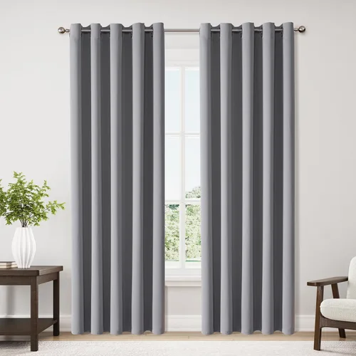 Miniatura 176 de ChrisDowa - Cortinas de cenefa pequeñas para cocina, cortinas cortas con ojales y aislamiento térmico para oscurecer la sala y habitación
