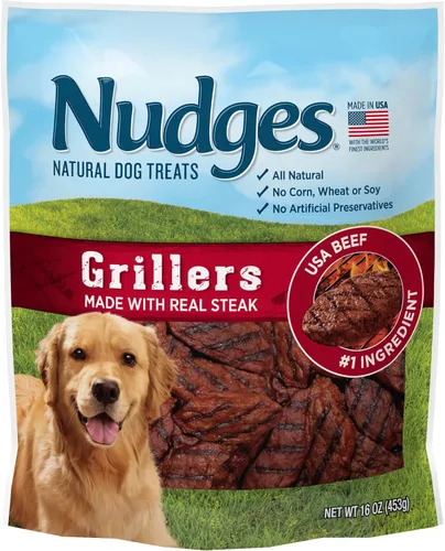 Miniatura 22 de Blue Buffalo Nudges Homestyle - Golosinas naturales para perros, fabricadas en los Estados Unidos con pollo, guisantes y zanahorias reales, bolsa
