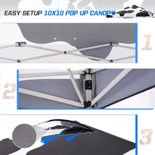 Miniatura 523 de EAGLE PEAK Tienda de campaña desplegable con bolsa de transporte con ruedas, 8 estacas, 4 cuerdas, 4 bolsas de peso, toldo de tienda de campaña