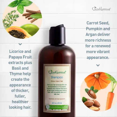 Miniatura 3 de Grow New Hair Shampoo Crecimiento saludable del cabello Champú natural Para hombres y mujeres Cuidado del cabello Crecimiento del cabello