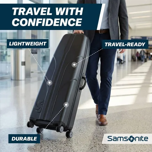 Miniatura 2 de Samsonite Tour Deluxe - Funda rígida para golf, bolsa de viaje de golf, carcasa ABS ligera y duradera, ruedas multidireccionales de 360 grados Negro