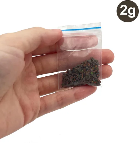 Miniatura 5 de Gryrigns Ópalo creado triturado para incrustaciones de madera para hacer joyas DIY (negro, 0.18 onzas)
