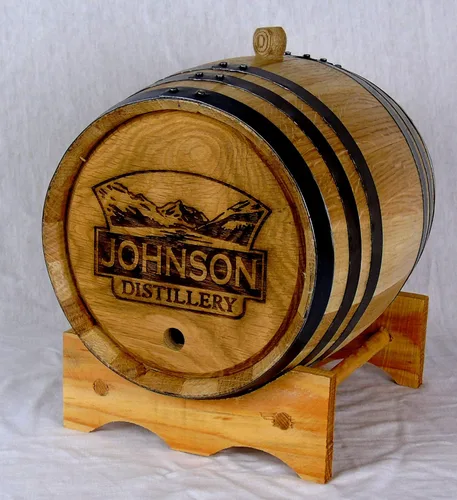 Barriles de envejecimiento de roble americano blanco grabado personalizado (5 litros), nuevos barriles de madera para envejecer tu propio whisky,