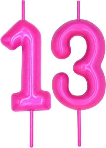Miniatura 127 de DERVENTA Vela con números de 2.36 pulgadas, decoración perfecta para cumpleaños, brunch, postre, pastel, 1 pieza (número 0 rosa)