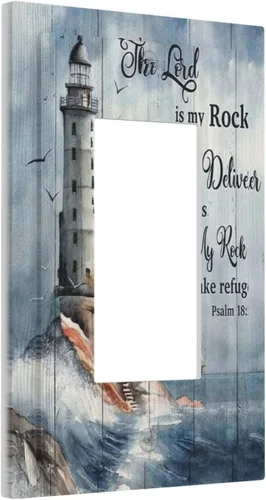 Miniatura 97 de Cubiertas Decorativas para Placas de Interruptor Diente de León Azul Rústico Citas Inspiradoras Casa de Campo Tablón de Madera Gris 1 Gang Cubierta
